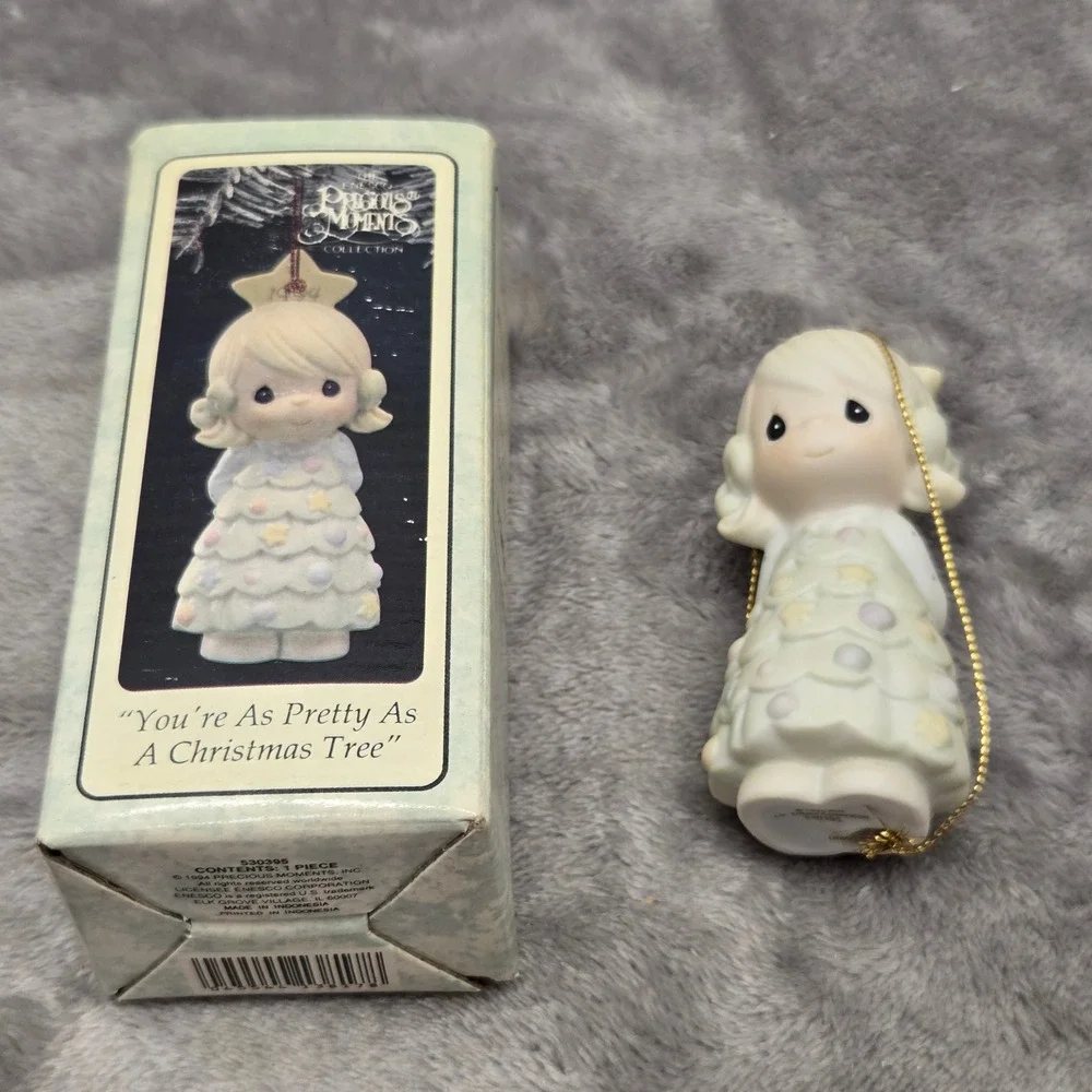 Precious Moments 1994 You're As Pretty As A Christmas Tree Ornament 530395 Boxed
